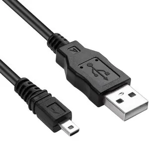 Black USB 2.0 a to 8Pin Mini B Cable with Ferrite 1m 1.5m UC-E6 Camera Cable for Nikon/Fuji/Sony/Olympus/Pentax/Samsung