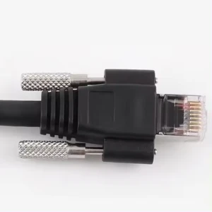 UFRIEND Industrial Accessories Custom PVC Cat5e RJ45 Ethernet Patch Network Cable 2 Screws Locking 1000 Mbps CE RHOS Certified