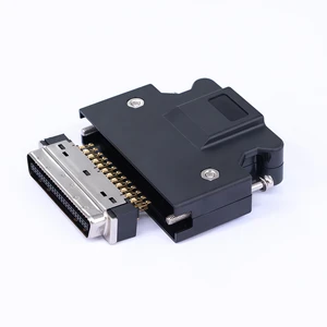 SCSI Industrial Connector Scsi50P Male Servo Semi-Golden/Full-Golden Wire End Plate Straight Plug Rectangular Automation