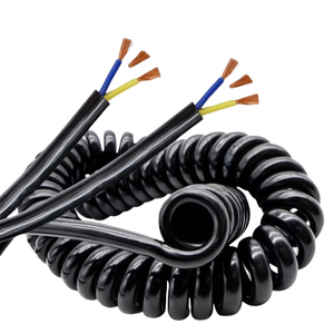 Factory Solid PE Insulated Industrial Spiral Cable for CNC Hand-wheel 3-15m Lengths 12-26 Cores