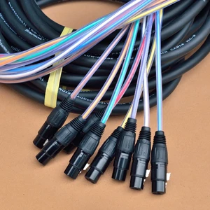 Professional 8-Channel XLR Snake Cable 3 Pin Male To Female OFC Audio Splitter Lossless Balanced Signal For Mixer, Stage, Studio