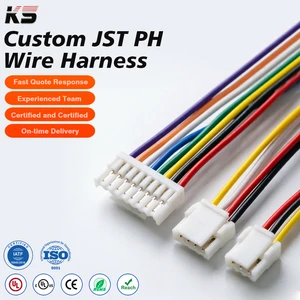 Custom Jst Sh Gh Zh Ph Xh Vh Micro Te Connector Wire Harness Cable Assembly Oem Manufacturer For Electronic Device Wiring