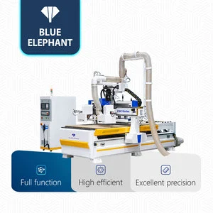 Blue Elephant CNC 1325 Ball Screw ATC Nesting CNC Router with Two Carousel Tool Changers for Furniture Cabinet
