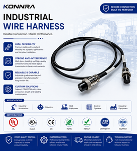 Custom Industrial Wire Harness Cable Assembly PVC Insulation Copper Core for CNC Machine Automobile Motorcycle IP68 Rated