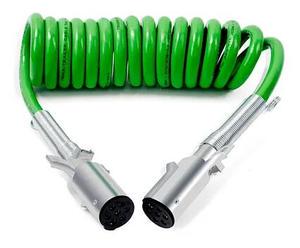 7 Way Green Spiral Cables Spring Cables for Trailer or Heavy Truck