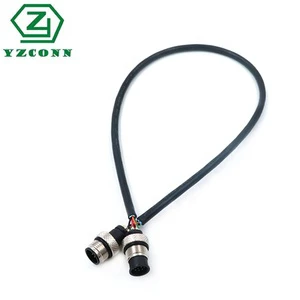 YZlink Custom Hot Sale 10pin Cable PVC/PUR Vibration Sensor Cable Waterproof M12 Female Connector Cable