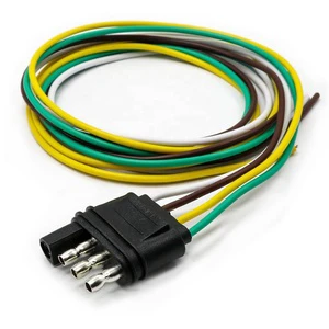 Custom 4Pin Plug Flat Trailer Wire Harness Extension Cable with Converter Adapter for Electrical Equipment Wiring Factory