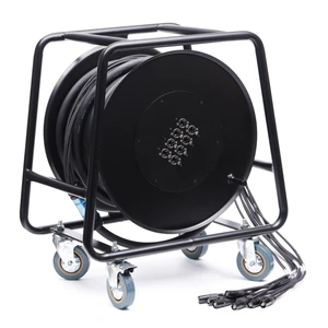 Professional 1 2 4 6 8 10 Channels Ethercon RJ45 Cat6 Shielded Stage Audio Snake Cable With Cable Reel Drum for Pro Audio Video