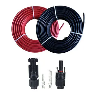 High Quality DC Power Cord Connector Plug 2.5mm2 4mm2 6mm2 10mm2 DC Solar Cable Solar Panel Cables