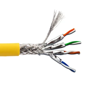 Linkwylan GHMT Certificated Network Cat8 Class I 8-Conductor 40G 2000MHz 4PPoE Yellow 22AWG Copper LSZH CPR DCA Data Cable