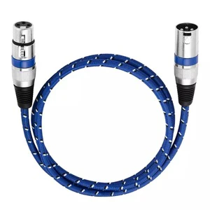 XLR Cable, Cannon DMX Line, for Stage Sound Microphone LED, Microphone Cable, 22AWG Pure Copper