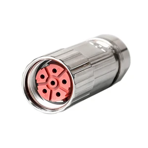 M23 6Pin M923 Power Connector Male/Female IP67 Waterproof Shielded Crimp Straight for Servo Motor