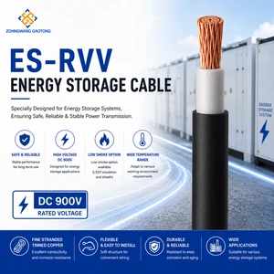 ES-RVV Industrial Energy Storage Flexible Battery Cable DC 900V Low Voltage LSZH Jacket for ESS Cabinet Lithium Battery Storage