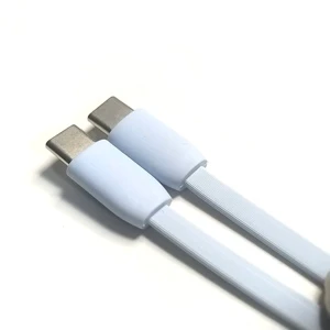 USB C to USB C OTG Cable 0.2m Fast Charging 3A PVC TPE Jacket with Braid Shielding for Mobile Phone Camera Computer Use