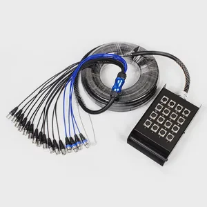 OEM/ODM Factory Professional 8/12/16/20/24/32 Channel Multicore XLR Audio Snake Cable with Stage Box
