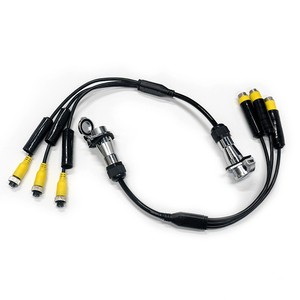 2 Channel Heavy Duty Flexible 7 Way Waterproof Double Shield Trailer Coiled Cable Nickel-plated Copper Connector Durable 6m