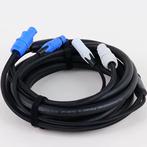 Professional Power & Audio Hybrid Cable 3x2.5mm² + XLR Audio Cable for Stage Lighting / Audio Equipment