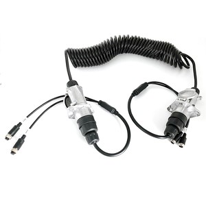 Heavy Duty Trailer and Truck Electrical Cable Truck Trailer Connector Waterproof Camera 7pin Coil Suzi Spiral Cable
