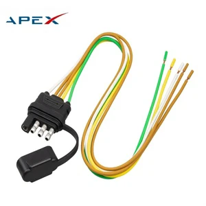 Apex Copper Conductor PVC Insulated 4-Pin 5-Wire Trailer Truck Wiring Harness Side Tail Lights Cable for Electric Automobile