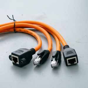 KRONZ High Flexible Industrial Ethernet Cable RJ45 Female to Male with Screw Lock Cat7 Cat8 10Gbps Shielded Extension Cord