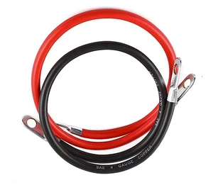 High Temperature Resistant ultra Soft PVC Insulated 2 Cores 2 4 6 8AWG Cable Assembly 50cm Length Power Application