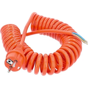 Schuko Spiral Extension Cable 2m 230V 16A Coiled Power Lead with Earthing Contact IP20