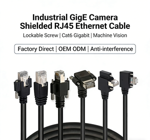 Weisheng Gigabit Ethernet Cable with Screw-type Shielded Design IP68 Rated for Industrial Camera Wiring Harness