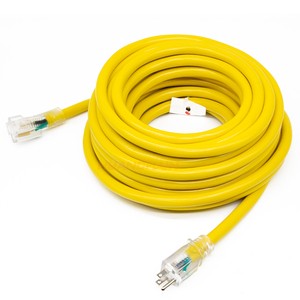 ETL 50FT 14/3 SJTW Waterproof Flexible Cold-Resistant Yellow USA Outdoor Extension Cord