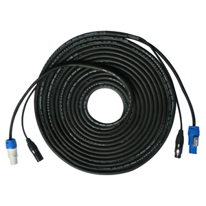 Hybrid Combo Cable DMX 3Pin Powercon Power Cord Extension PVC XLR 2m for Stage Lighting Led Power Audio Signal Cable