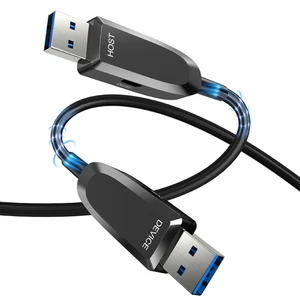 USB3.1 Male to Male Optical Fiber Cable 10Gbps Compatible with USB3.0/2.0 Zinc Alloy Hard Enclosure Camera Extension Cable