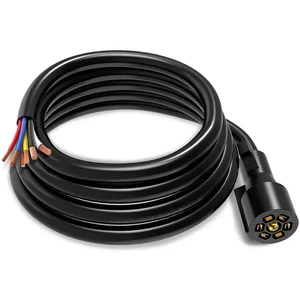 Heavy Duty 7 Way Trailer Plug Cable RV Standard Wire Harness Cable for RV Truck Camper Blade Molded RV Cable Wire