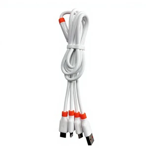4 Cores PVC Pure Copper Conductor Braided Shielding Data USB Type-C 5A Fast Charging Cable for Mobile Phone Power Bank Camera