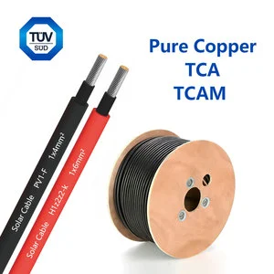 Dc Pv Solar Wire Cable XLPE Solar Power Station Sun-power 2.5mm 4mm 6mm 10mm AC 1000V DC 1500V TCA CCA Pure Copper Solar Cable