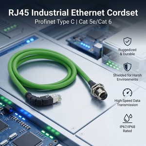 Custom RJ45 Ethernet Cable Cat6 Cat5e Shielded Profinet Type C Industrial Data Patch Cord Any Meters