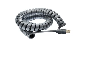 USB2.0 to RJ50 Spring Coiled Spiral Data Cable 5m 6ft Barcode Scanner Usb Cable for Symbol Ds2208 Ds3478 Ds3578 CBA-U09-S15ZAR
