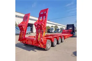 Factory Direct 3 Axles 4 Axles 50ton 60ton Heavy Duty 80 Ton Hydraulic Gooseneck Lowboy Lowbed Trailer For Sale