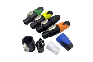 Copper core color tail Stage Mixer audio four-core professional plug speaker cable connector amplifier connector