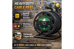 High Quality 20m Stainless Steel Cable Reel Lead Extension Wire Rope Industrial Use Various Plug Copper Conductor