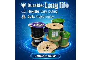 Reliable 4 Core Shielded Industrial Ethernet Cable 6XV1840 2AH10 for PROFINET System Connection.