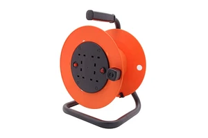 13A 25/50M 4-Gang BS UK British Extension Cord Lead Cable Reel With Heavy Duty H05VV-F 3*1.0/1.25MM Cable
