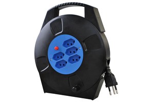 Brazil Type Cable Reel with 5 Ways Socket,with Inmetro