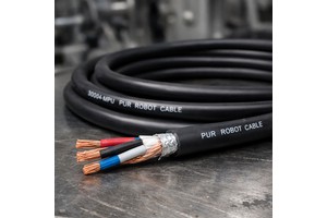 Unshielded Robot Cable for Extreme Torsion up to 270 Degrees on 6-Axis Robotic Arms With High Durability PUR Jacket