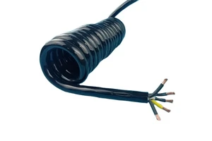 Spring Wire Spiral Cable 6-12core 13awg 11awg PUR Cable of Pure Copper Core Scale Stretch 11-20 Meter 17awg 18awg signal Wires