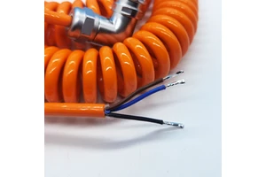 High Flexible 3*0.75mm Spiral Cable Spring Coiled Power Cable With Plug