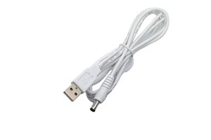 China Factory White Color USB a to 5.5X2.1MM DC Barrel Jack Power Cable