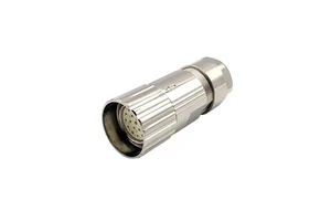IP67 M23 19Pin Female Signal Connector Plug Straight Field Wireable M23 Servo Motor Circular Connector