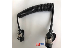 7-core EBS Cable Assembly Spiral Power Cord ABS Extension Trailer Spiral Cable