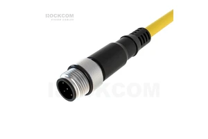M12 A-Code 5Pin Male to Flying Leads IP67 VW-1 Industrial Camera I/O Power Cable
