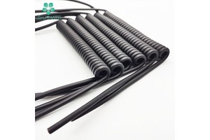 High Elasticity 18 20 22 24 26 28AWG Retractable PU/TPU Coiled Cable 2/3/4/5/6 Core TPU PU Spiral Cable