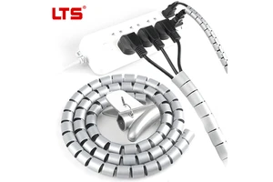 High-quality Black Flexible PE Spiral Wrapping Band 12mm with Customizable Length for Cable Protection